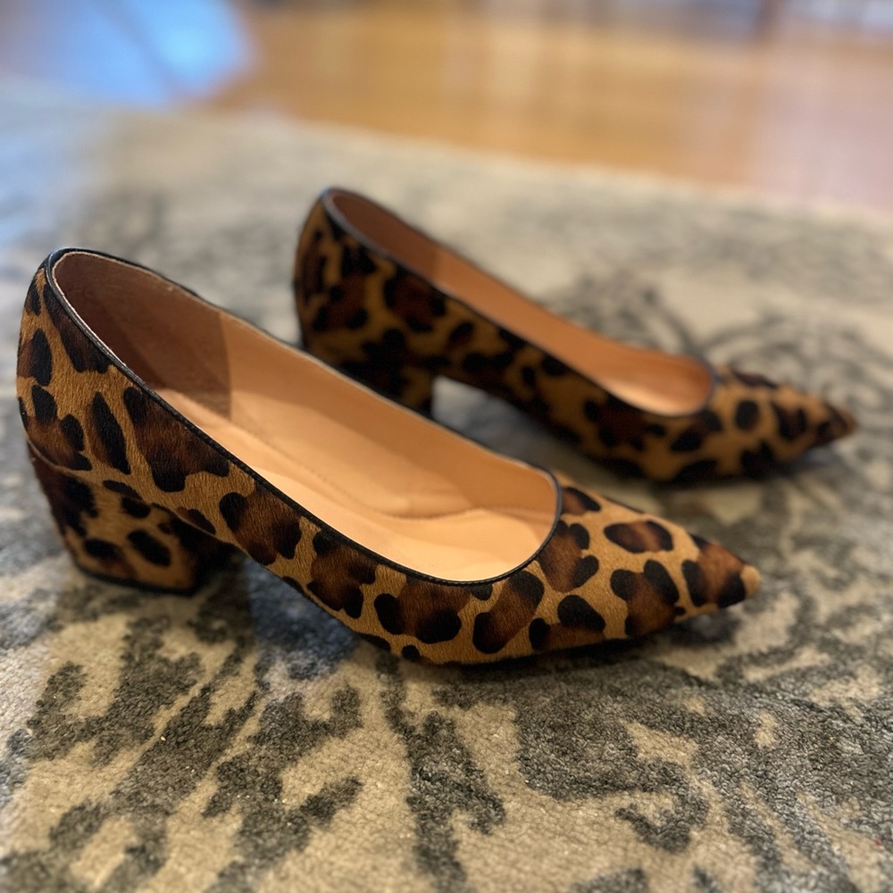 J.Crew Leopard Calf Hair Pumps